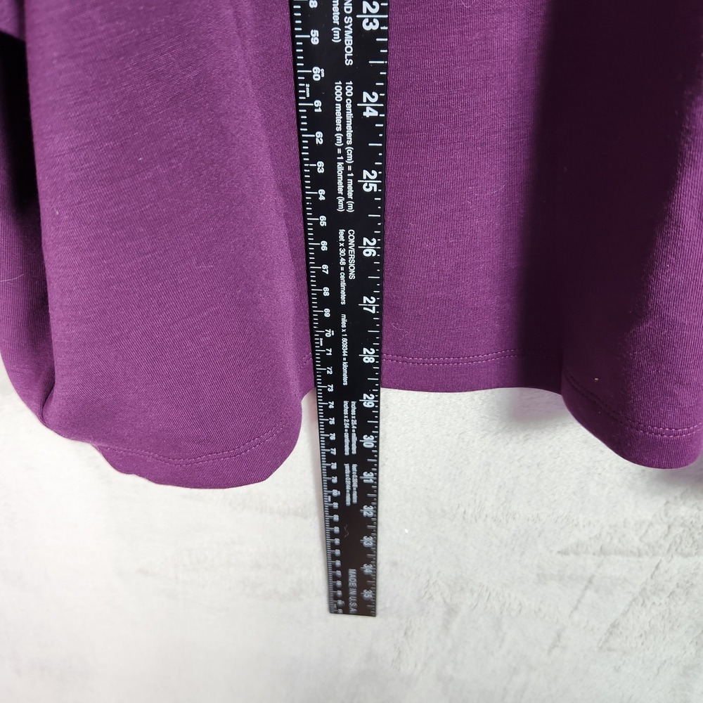 Belle Kim Gravel Cardigan Womens Medium Roasted Fig Scuba Luxe Bat Wing A703691 - Picture 10 of 11